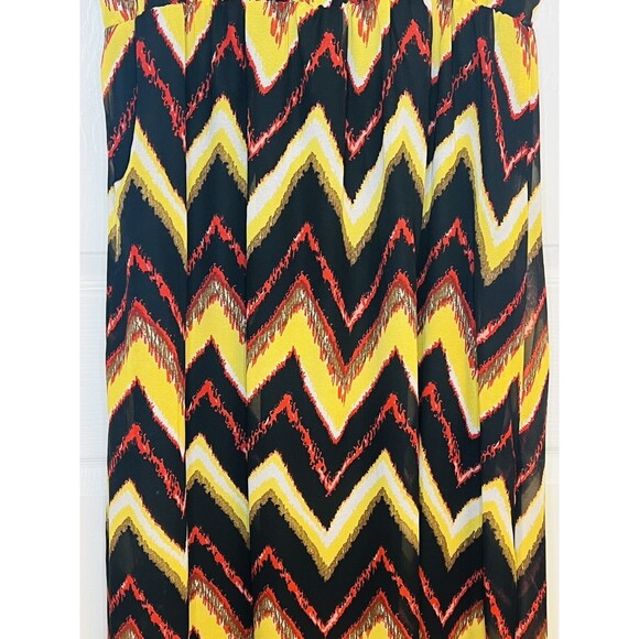 The Magic Of Stevie And Lindsay Women's Maxi Dress Size XL Black Red Yellow - Picture 4 of 6